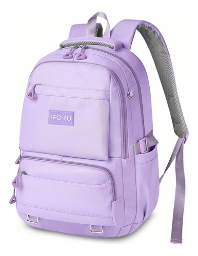Mochila Iforu Antirrobo Backpack-02G Escolar Para Laptop 30L Violeta