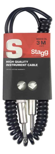 Cable Stagg De Instrumento Espiral 3 Metros Plug A Plug Sgcc