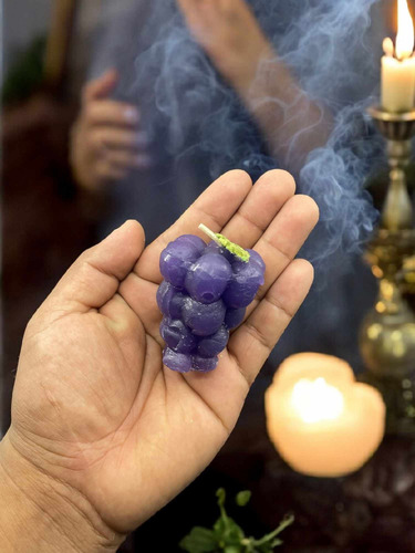 Veladoras De Uva Aromáticas Set De 12 Para El Hogar Evento Violeta Uva