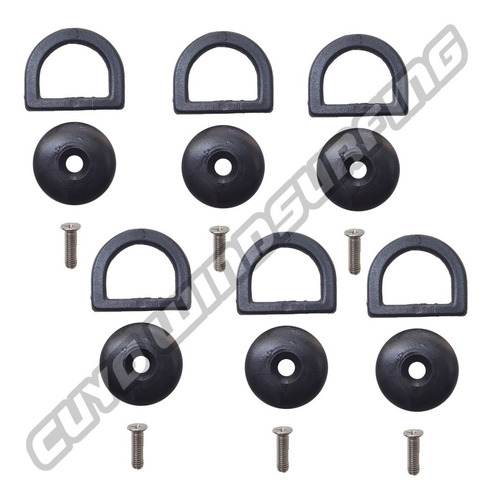 Imagen 2 de 6 de Kit X6 Repuesto Atalona Pastilla Estribo Plástico Para Kayak