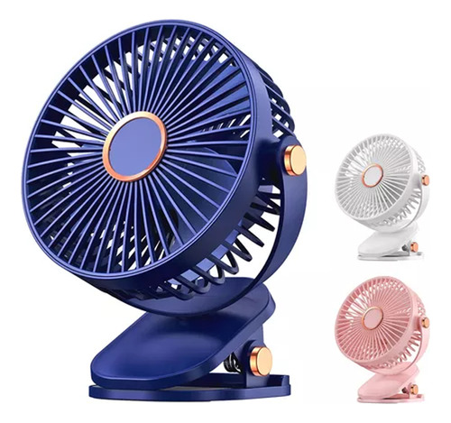 Ventilador De Escritorio Con Lampara Led Recargable 16.5cm