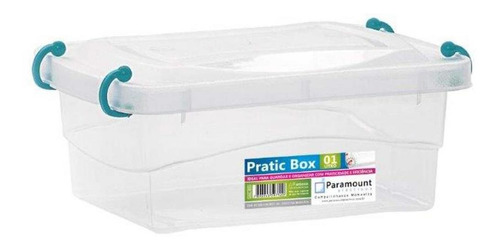 Caixa Plastica Multiuso Pratic Box 1l 18x13x7cm