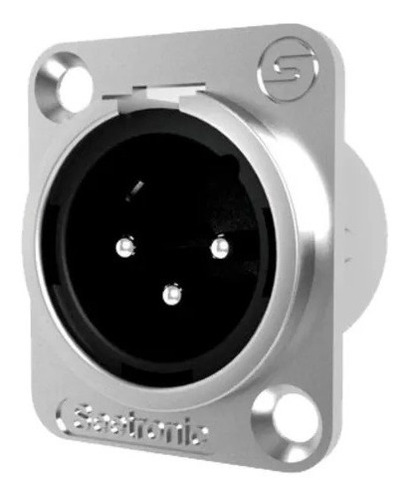 Conector Canon Xlr Macho 3 Pin Para Chasis Seetronic Mj3f2c