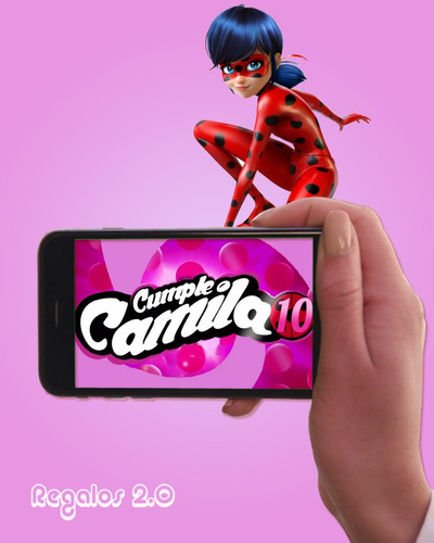 Tarjeta Video Invitacion Cumpleaños-ladybug Miraculous