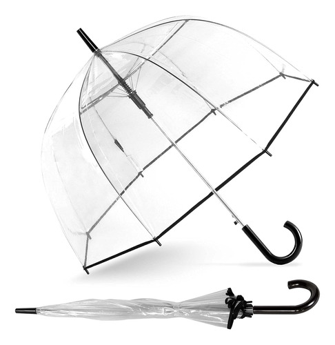 Clear Bubble Umbrella  See Through, Rain & Windproof Umbrel
