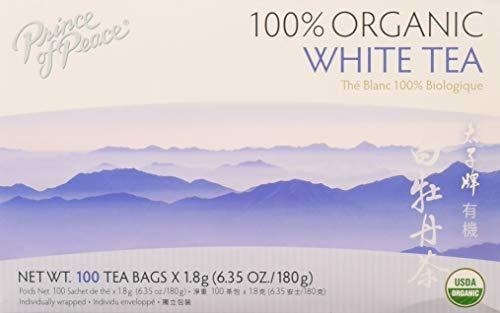 Té Blanco Orgánico 100 Cuenta, 6,35 Oz