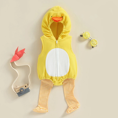 Ropa Infantil De Halloween: Conjunto Pato Polar + Calcetines