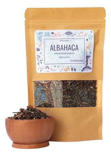 Albahaca Organica Té Infusion Especia Cocina Premium Full