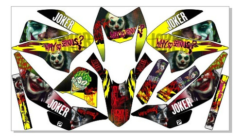 Stickers Para Xroad200 Gt  Joker Amarillo