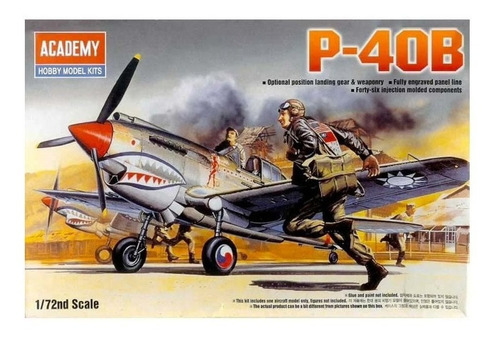 Avion Para Armar 1/72 Curtiss P40 B Tomahawk Academy 12456