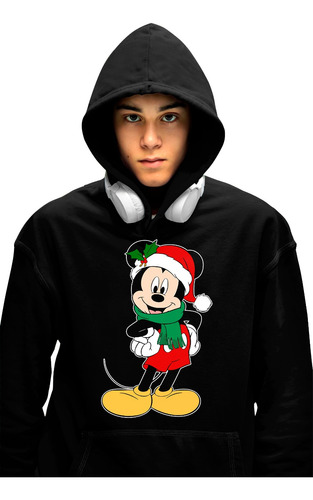 Sudadera Unisex Navideño Mickey Mouse Gorro De Navidad