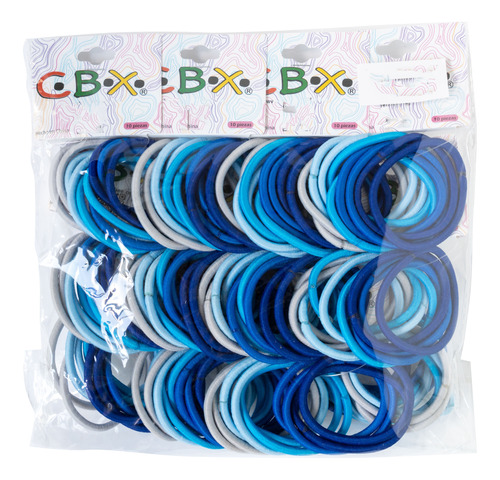 Pack Gomitas Para Cabello Cbx Poliester 12 Paquetes X10 Unid