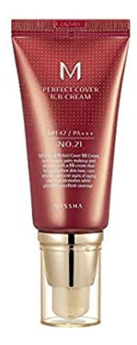 Missha M Perfect Cover Bb Cream No.21 Beige Claro Para Piel.