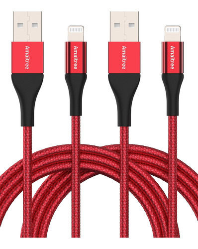 Cable Lightning, [certificado Mfi De Apple] 6 Pies [paquete