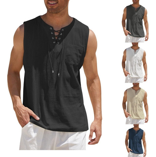 Camisa De Manta Hombre Playa Descanso Yoga Fresca Cómoda