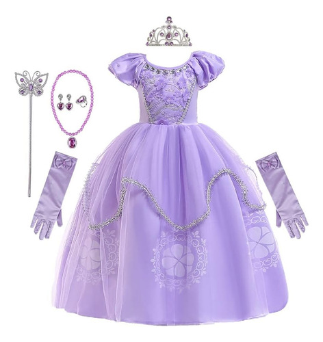 Rexreii Niñas Rapunzel Princesa Sofia Disfraz Halloween Navi