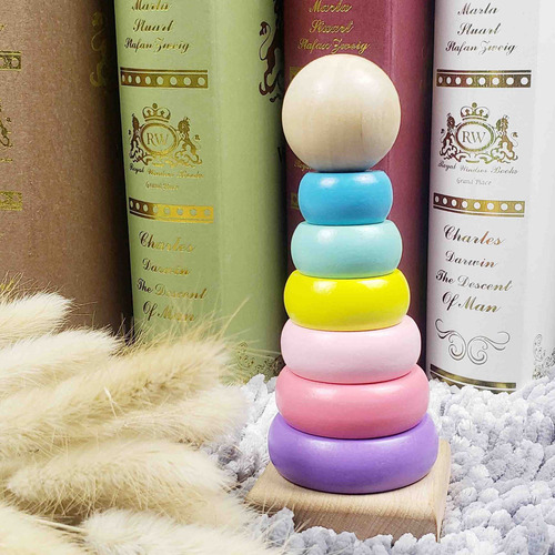Macaroon Rainbow Tower, Madera, Ocho Tonos, Para Niños