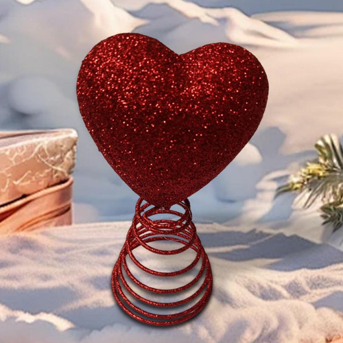 Valentine Heart Tree Topper Decoración De Navidad De