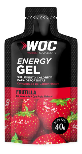Gel Energético Woc Frutilla, Naranja, Café Y Chocolate, 40g 