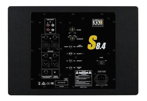 Subwoofer Krk S8.4 Ativo 8 polegadas 127V geração 4