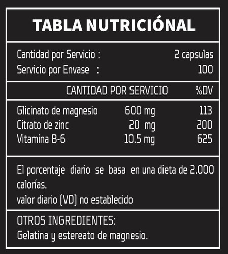 Zma 100 Caps De Adlabs (zinc Magnesio Vit B6)
