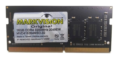 Memoria Sodimm Ddr4 Markvision 16g 3200 Mhz Mvd416384msd-32