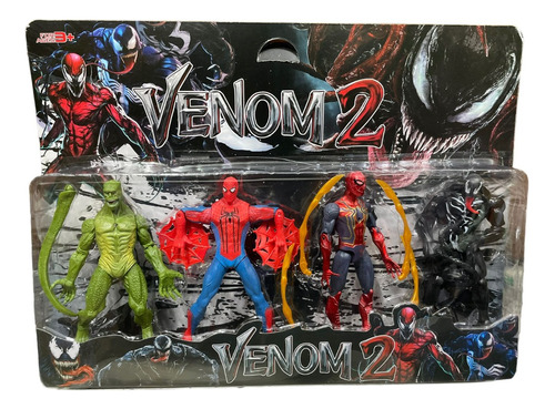 Blister Venom 2 X4 Personajes Articulados - Spiderman Venom