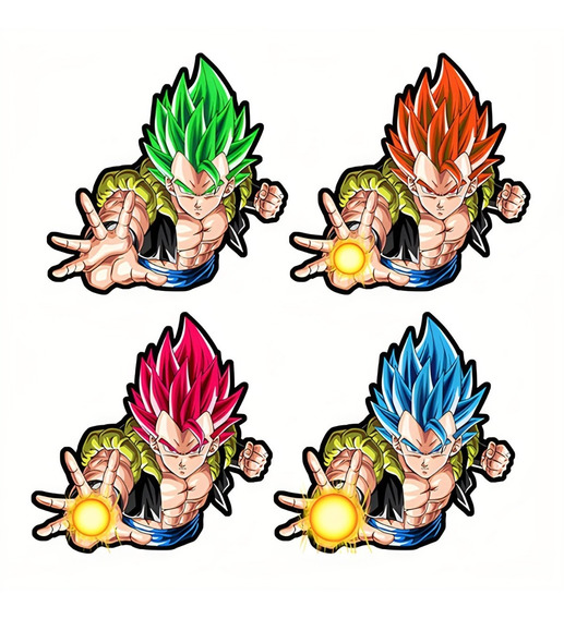 Sticker 3d Movimiento Anime Dragon Ball Super Gogeta Goku Ve | Meses sin  intereses