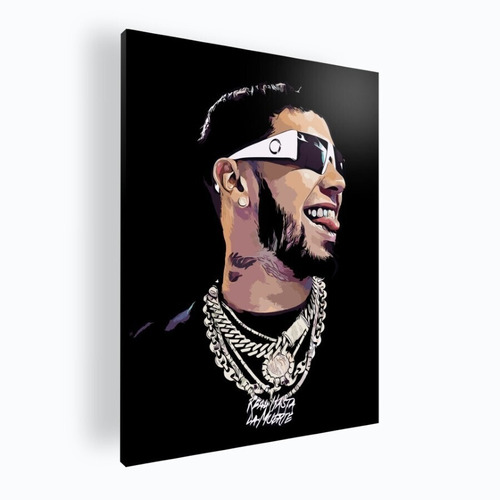 Cuadro Decorativo Moderno Mural Poster Anuel Aa 42x60 Mdf