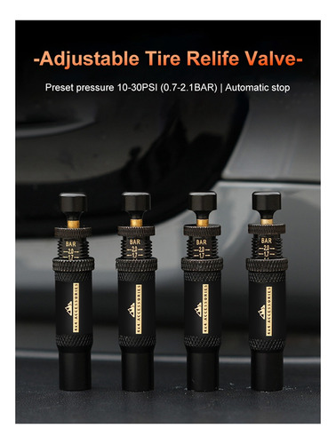 Kit De Válvula De Deflator De Pneu Com Parada Automática Aju