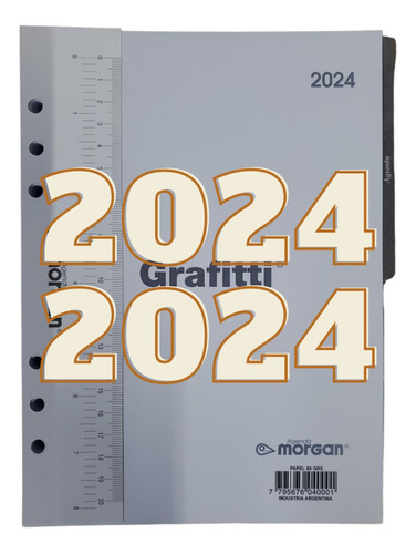 Repuesto Agenda Morgan 2022 Grafitti Diario Completo 16,5x22