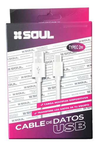 Imagen 5 de 8 de Cable Usb C 2 Metros Usb 3.0 Carga Rapida Turbo Power 3a