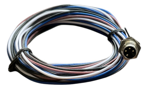 Conector Macho Pasamuros M8 4 Pines Con 2 Metros De Cable Gris