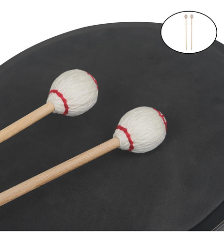 1 Par De Marimba Marimba Tambores Círculo Vermelho Branco