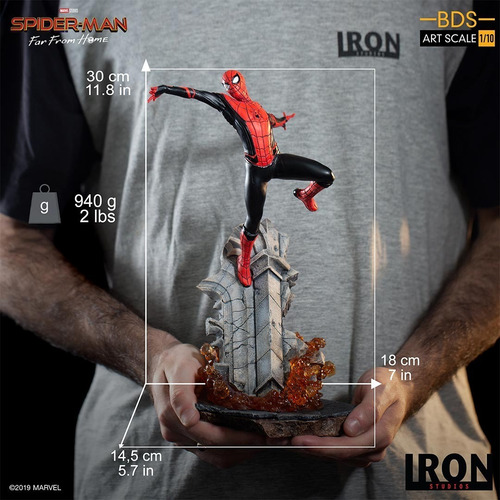 Imagen 3 de 10 de Figura Iron Studios Spiderman Far From Home Bds Art S. 1/10