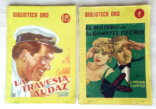 J Figueroa Campos 2 Novelas Vintage Ilustradas / N Molino Bo