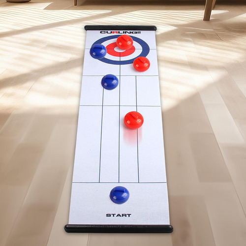 L Juego De Curling Diversión Niños Interacción Primer Juego