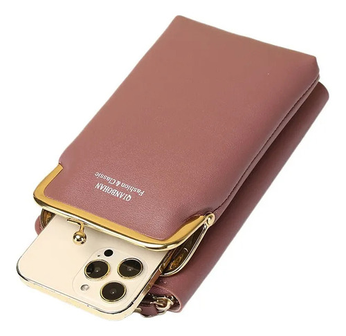 Monedero Largo For Mujer Con Mini Bolsa Pequeña De Color Ca