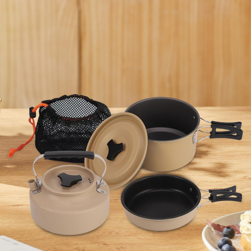 Juego De Utensilios De Cocina Para Acampar Con Bolsa De