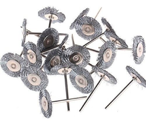 20pcs Dia 25mm Rotary Steel Wheel Wire Brush Set Se Adapta A