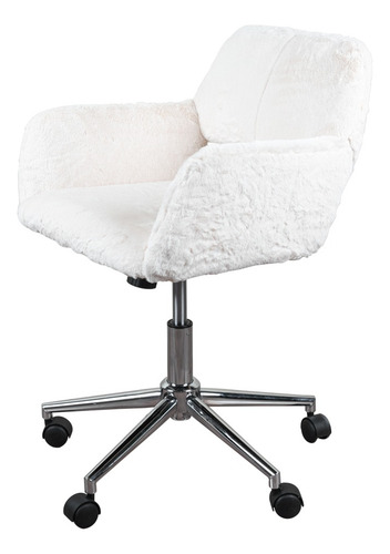 Silla De Oficina Ejecutiva Ergonómica Altura Ajustable Color Blanco Material del tapizado Tela