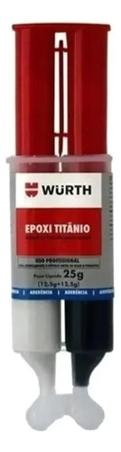 Cola Epox Titanium Aço Aluminio Ferro Cobre Metal - Wurth