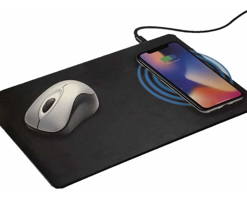 Mouse Pad Y Cargador Inalámbrico Dos En Uno