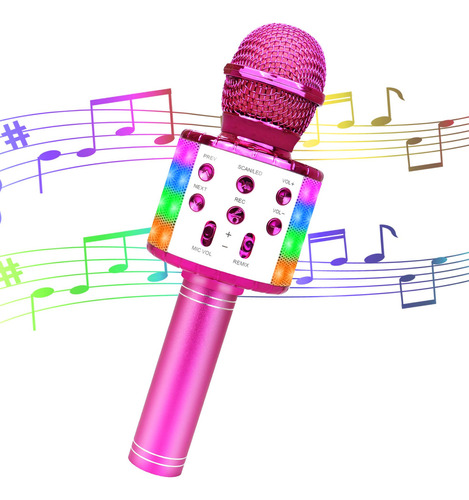 Micrófono De Karaoke Para Niños, Inalámbrico Bluetooth Portá