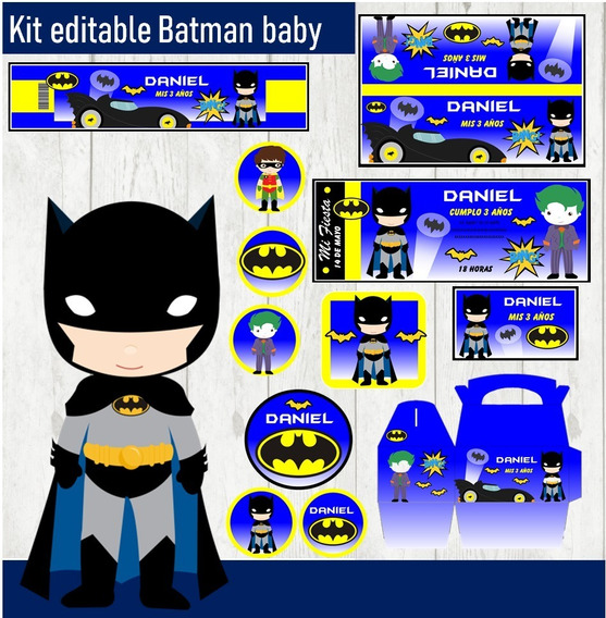 Kit Imprimible 3x1 Batman Baby | MercadoLibre