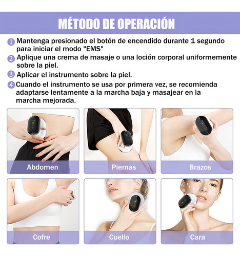 Masajeador Facial Portátil Para Belleza R F 4 Luces Ems 4en1