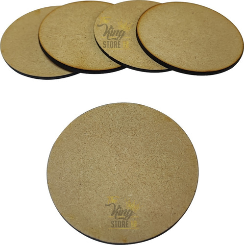 Pack 5 Bases Madera 25cm Para Tortas Colores The King Store