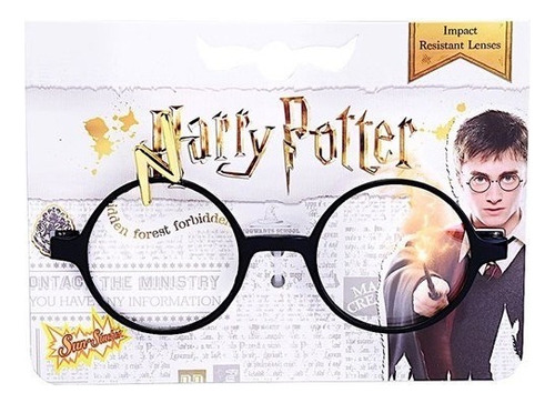 Anteojos De Sol Sun Staches Harry Potter Harry Potter, Diseño Negro Con Marco Color Negro, Varilla Negra