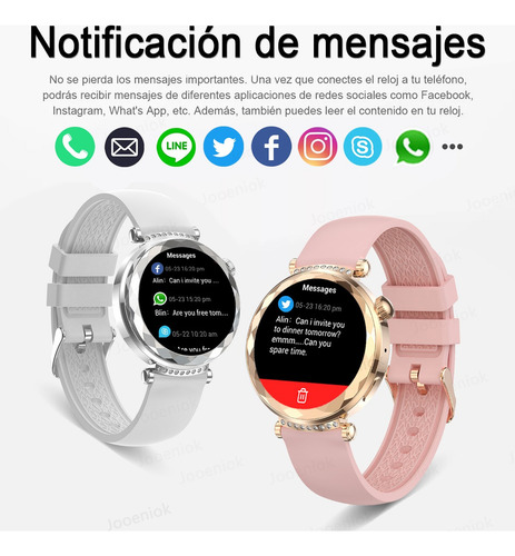 Reloj Inteligente Amoled Mujer Bluetooth Llamada Smartwatch