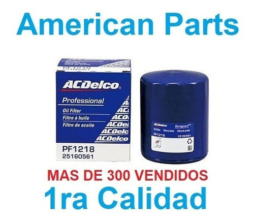 Filtro De Aceite Chevrolet K1500 M 6.5 Diesel Acdelco Pf1218